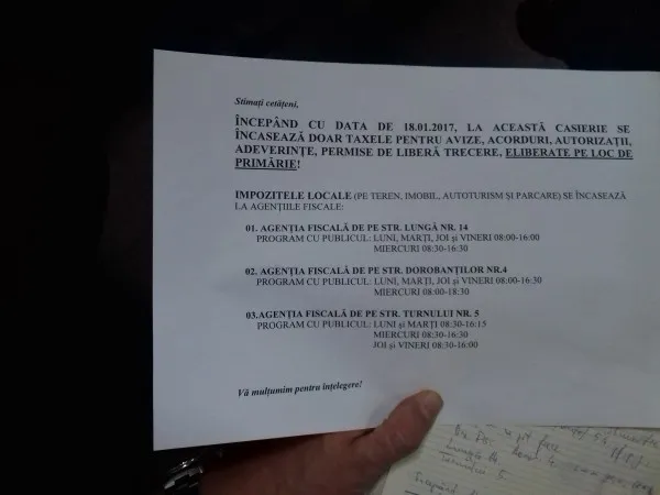 Impozitele locale nu se mai plătesc la casieria din sediul Primăriei