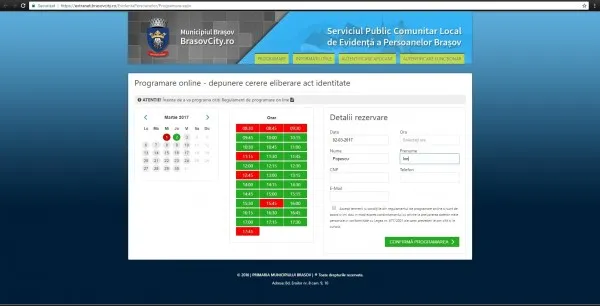 Programări online la SPCLEP Braşov 