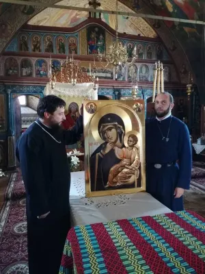 Icoană de la Muntele Athos, adusă la Feldioara