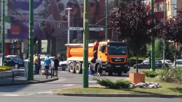 Biciclişti accidentaţi în giratorii, la Braşov şi Codlea