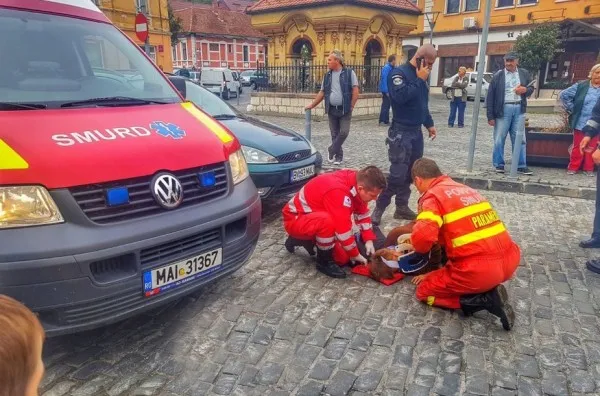 Pieton accidentat în Piaţa Unirii