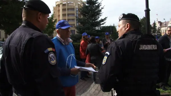 Brașovul a „bifat” protestul național doar cu câteva zeci de oameni ieșiți în stradă