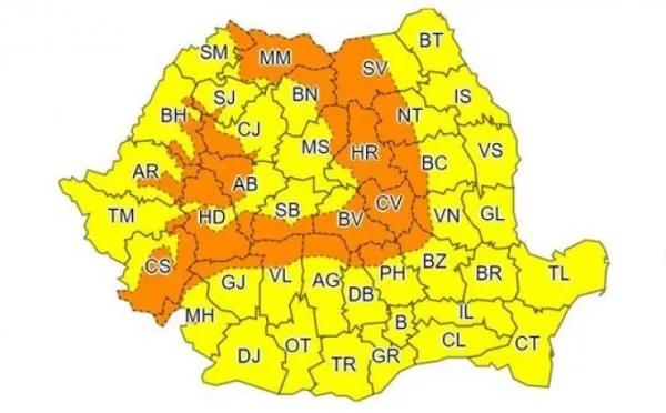 Braşovul, la primul Cod Portocaliu de iarnă