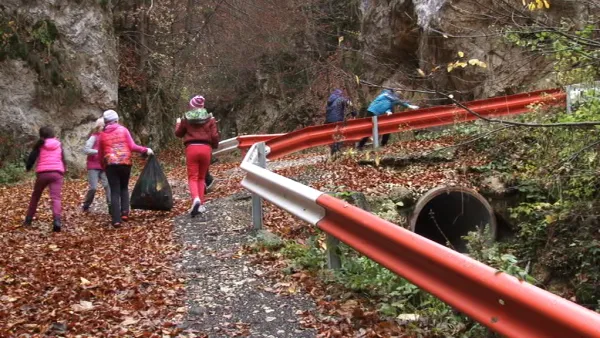 „Şcoala altfel”, în pădure: Micii ecologişti şi gunoaiele celor mari