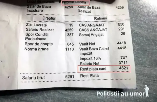 Soldatul despre „poliţist”