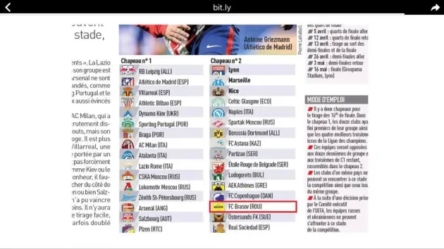 L’Equipe a confundat FCSB cu FC Braşov