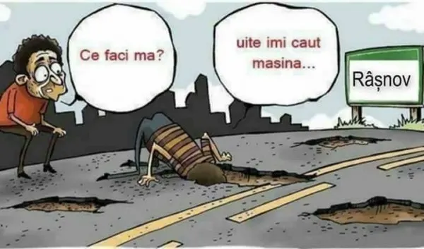 O caricatură de drum: DN 73, de râsul internetului
