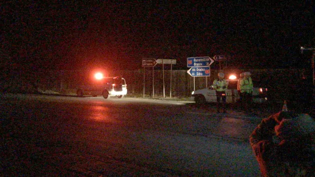 Stâlpi aproape dărâmaţi de un camion, la Voila
