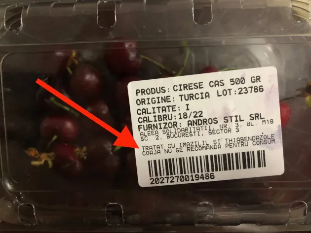 Reacţia Carrefour la cireşele a căror coajă „nu se recomandă pentru consum”