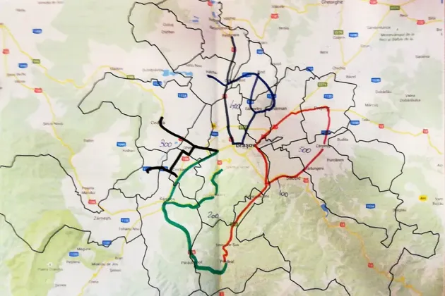 RAT-ul Metropolitan, promis de la 1 iulie 2019. Autobuzele vor circula pe 5 linii: 100 - Predeal, 200 - Râşnov, 300 - Vulcan, 400 - Hălchiu, 500 - Prejmer