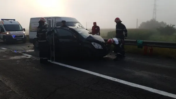 O persoană rănită grav şi trafic blocat, pe DN 11