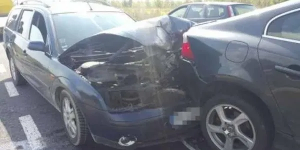 Carambol la ieşirea din Făgăraş