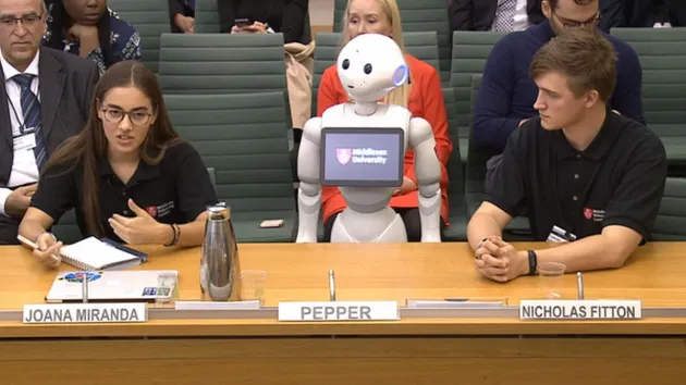 Premieră: Robot audiat în Parlament