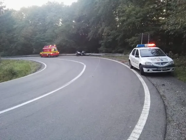 Motociclist străin, căzătură periculoasă pe Transfăgărăşan