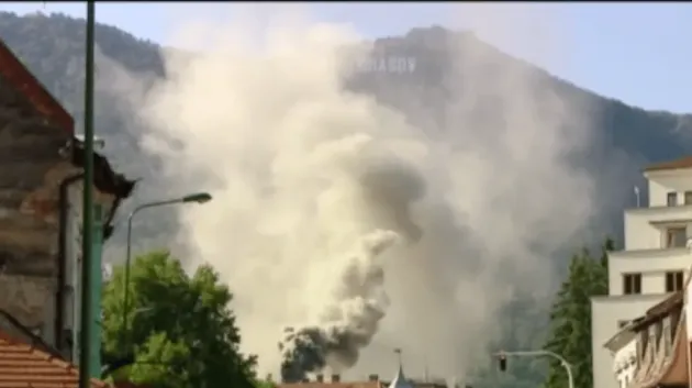 Incendiu la restaurantul Sergiana din centrul Braşovului