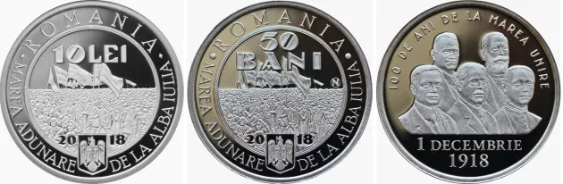 BNR a lansat o bancnotă şi 4 monede, pentru a aniversa 100 de ani de la Marea Unire