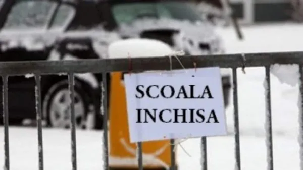 Anunţ „la ceas de seară” că astăzi sunt închise şcolile