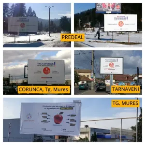 Panourile anti-vaccinare au reapărut la Braşov în ziua declarării epidemiei de gripă