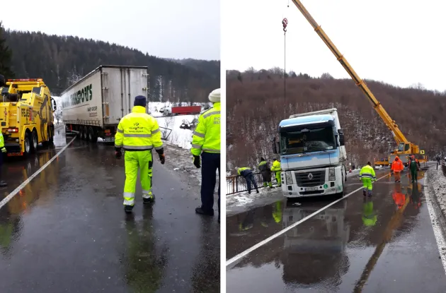 Tir suspendat pe DN1A