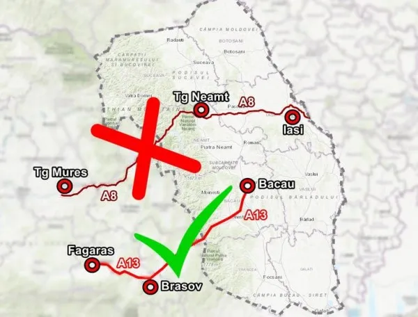 Autostrada A13 Bacău - Brașov are finanţare în Bugetul pe 2019. SF şi proiect tehnic