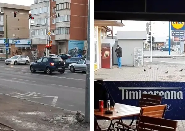 „Model de bună practică” în trafic: îţi laşi maşina pe avarii în mijlocul drumului şi te duci să îţi cumperi o cafea
