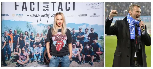 Sandra Izbaşa şi Gică Craioveanu, din lumea sportului, pe platoul de filmare