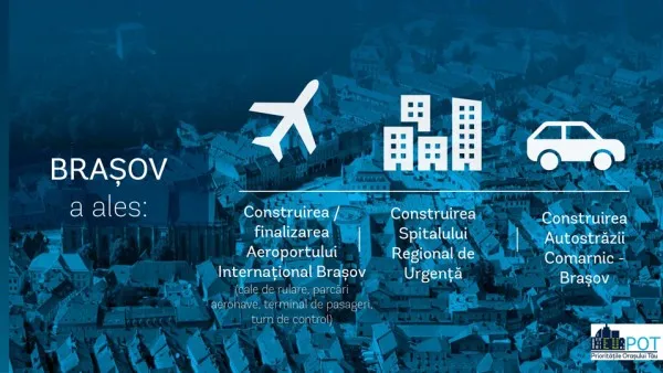 Banca Mondială. Braşovenii au ales priorităţile: aeroport, spital, autostradă