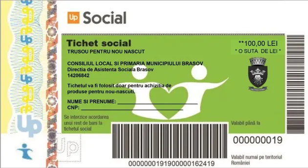 De săptămâna viitoare se pot ridica tichetele pentru nou-născuţi de la DAS Braşov
