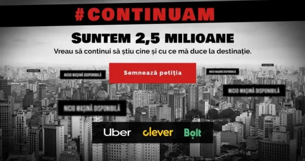 Petiţie pentru Uber şi Clever