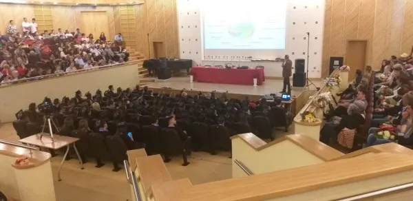 Curs festiv la Facultatea de Turism şi Alimentaţie. Ultimul curs, predat de directorul DSVSA Braşov, Dorin Enache