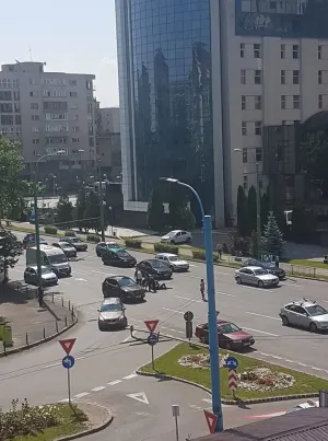 Motociclist accidentat pe Bulevardul Kogălniceanu