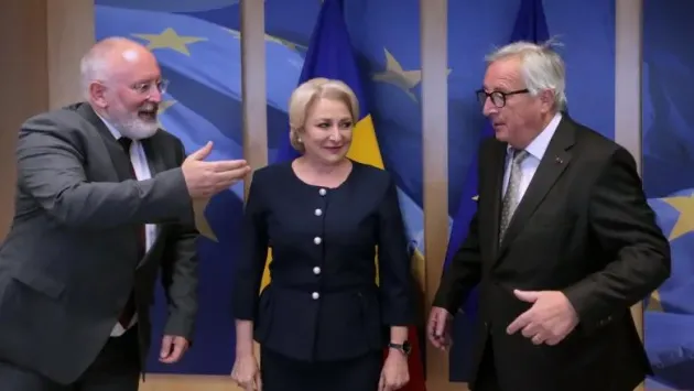 Viorica Dăncilă a făcut pace cu Juncker şi Timmermans