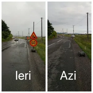 Indicatoarele de șantier de pe DN 73A au „dispărut” în cursul nopții