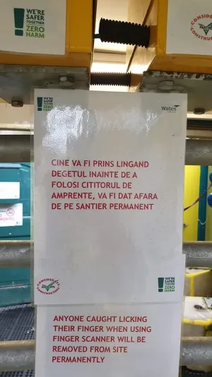 Anunţ pentru români: „Cine va fi prins lingând degetul, va fi dat afară”