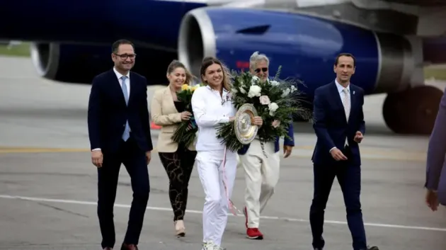 Halep, primire de gală