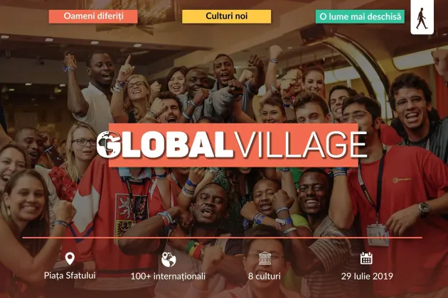 Global Village aduce peste 100 de voluntari în centrul Braşovului pentru a celebra diversitatea