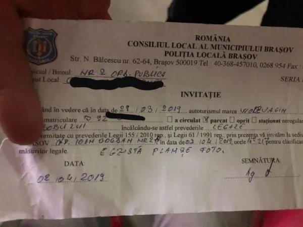 Agentul „Wolzvagin”, care şi-a făcut de râs breasla, a fost sancţionat de către conducerea Poliţiei Locale Braşov