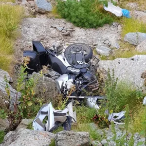 Motociclist polonez, accidentat pe Transfăgărăşan