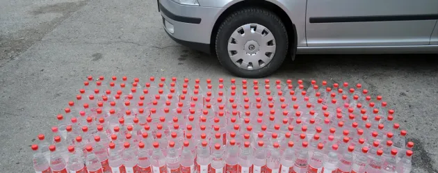 Braşovean lăsat fără 360 de litri de alcool