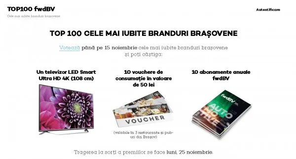 STUDIU. Votaţi cele mai puternice branduri braşovene în cadrul celei de-a patra ediţii a Top 100 Branduri