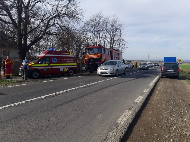 Accident „amiabil” la Teliu