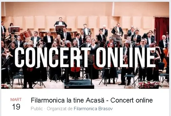 Puteţi vedea concertele Filarmonicii Braşov şi în online