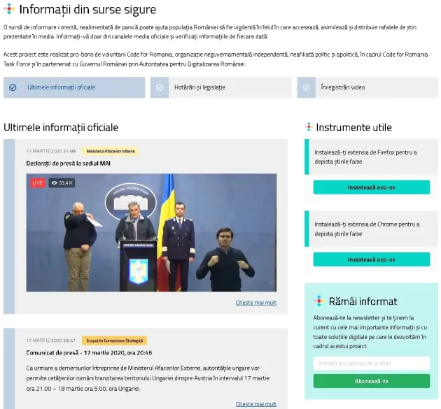 Ca să combată fake-news-urile, autorităţile au lansat stirioficiale.ro