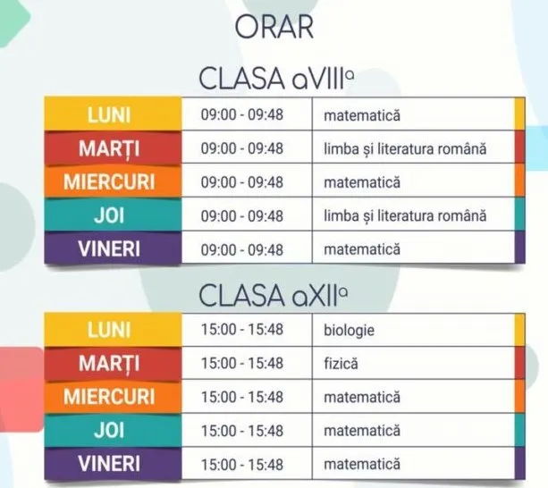 Orarul Teleşcoala se schimbă 
