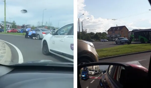 Ca la film, pe bulevard: Încătuşarea unui şofer drogat