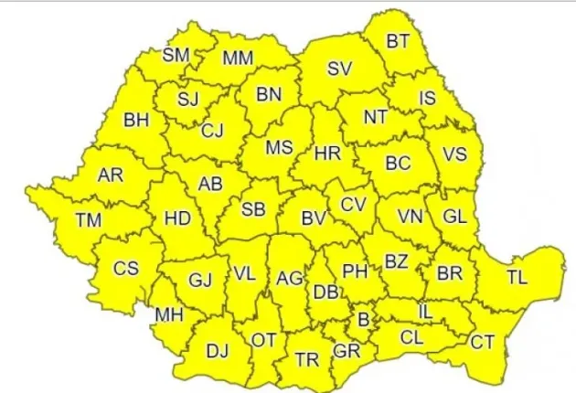 8 zile la rând sub cod de vreme rea