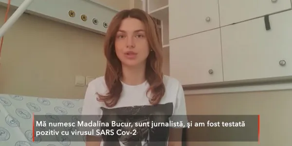 „Mă numesc Mădălina Bucur şi am Covid”. Jurnalista Mediafax, infectată cu SARS-CoV-2, transmite acum live... propriul jurnal de pacient, de la Institutul Matei Balş din Bucureşti