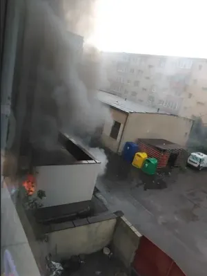Incendiu la un magazin din Scriitorilor. Au ars doar actele  