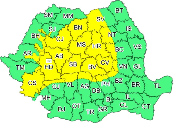 Revin ploile la Brașov. Sub cod galben până la ora 23.00