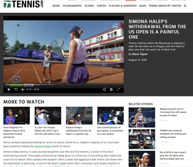 Americanii savurează tenisul Simonei, în ciuda absenţei de la US Open